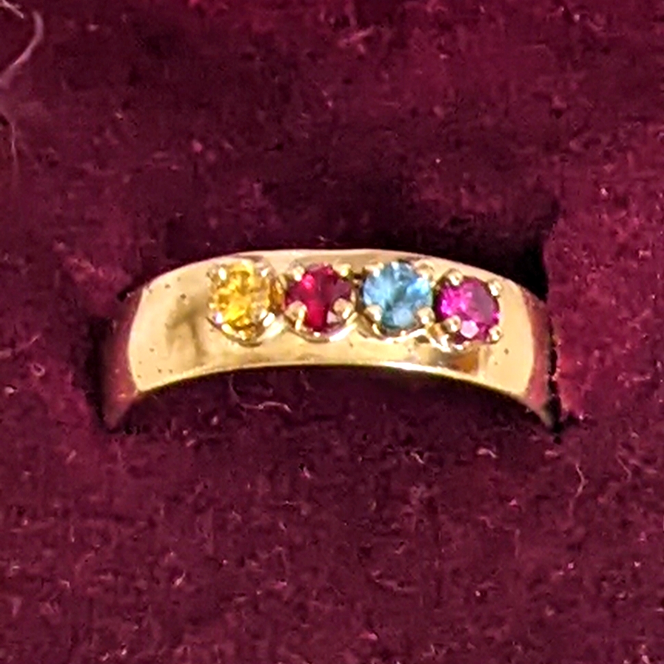 Gold Band With Gemstones